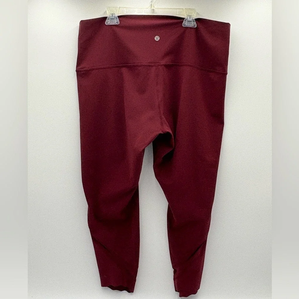 Lululemon Wunder Under Scallop Leggings Red Merlot Size 16 23
